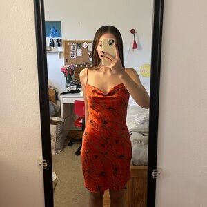 Guess Fire Red Slip Dress